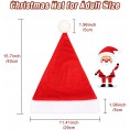4pcs Santa Hats Red Fluffy Christmas Santa Hat for Adults Men Women with Plush Brim and Comfort Liner for Christmas New Year Party Decorations and Supplies