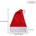 6 pcs Soft Plush Santa Hat Cap|Xmas Holiday Hat|Christmas Hats|Santa Claus Cap，for Christmas New Year Festive Holiday Party Supplies，Velvet Plush Super Soft Thickening for Adult and Kids soft plush