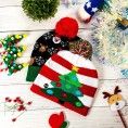 6 Pieces Christmas Light Up Hat LED Christmas Knitted Hat with 6 Colorful Lights Unisex Winter Beanie Knit Cap Lights Flashing Cap for New Year Party