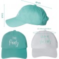 7 Pcs Bride & Bride Tribe Hats,Bachelorette Party Favors Baseball Hats Set,Embroidered Adjustable Cotton Designs Bachelorette Trucker Hats Green White