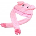 Amosfun Plush Party Hat Pop Up Pig Ears Cap Animal Cosplay Photo Prop for Carnival Festival Pink