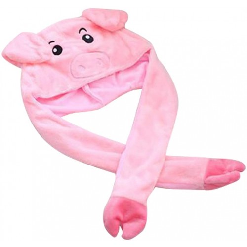 Amosfun Plush Party Hat Pop Up Pig Ears Cap Animal Cosplay Photo Prop for Carnival Festival Pink