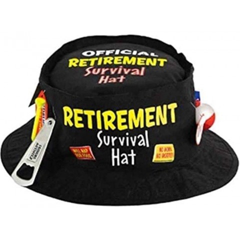 Amscan 396536 Funny Black Fabric Official Retirement Survival Hat 11.5 x 11.5"