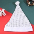 Auwoyss Christmas Hat Glitter Xmas Holiday Hat Disc Santa Hat Sparkly Decoration for Unisex Adults Men and Women