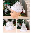 Auwoyss Christmas Hat Glitter Xmas Holiday Hat Disc Santa Hat Sparkly Decoration for Unisex Adults Men and Women