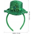 BESTOYARD St Patricks Day Hat Headband St Patricks Day Top Hat St Patricks Day Decoration Shamrock Hat St Patricks Day Party Supplies Top Hat Headband