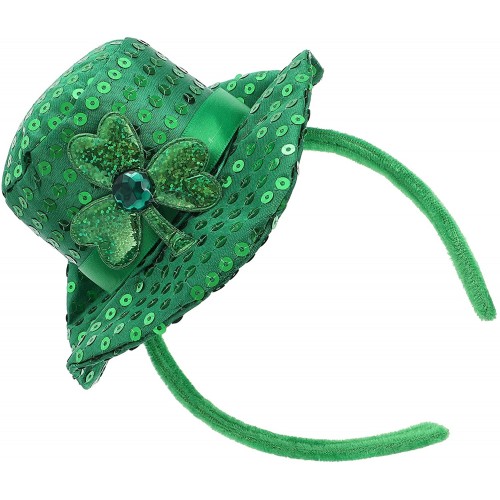BESTOYARD St Patricks Day Hat Headband St Patricks Day Top Hat St Patricks Day Decoration Shamrock Hat St Patricks Day Party Supplies Top Hat Headband