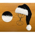 Black Santa Hat for Adults Black & White Deluxe Adults Santa Hat for Black Christmas Theme New Year Festive Holiday Party Supplies