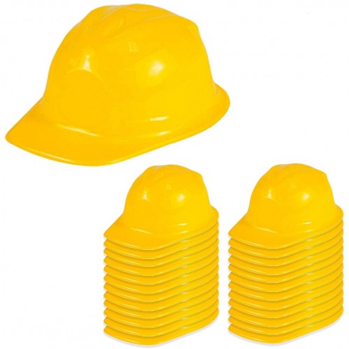 Child Construction Hats Soft Plastic Construction Helmets by Funny Party Hats 24 Pack