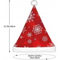 Christmas Hat Santa Hat,Xmas Hat Holiday For Adults Unisex Santa Hat For New Year Party Supplies