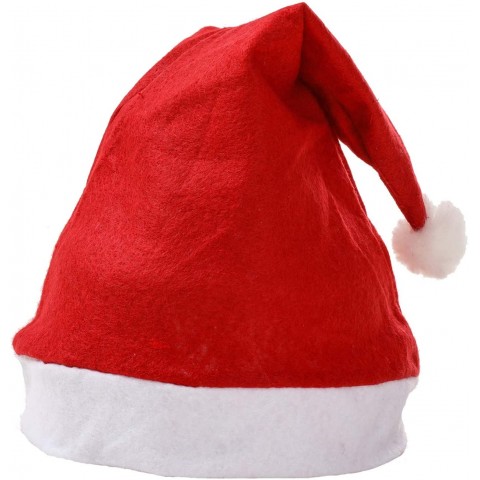 Christmas Santa Hat Economical Traditional Red White Santa Hats for Xmas Costume Party One size fits all for adults and kids 24 pcs