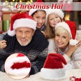 Christmas Santa Hat Red Xmas Unisex Hats Adults Velvet Fabric Santa Hat New Year Festive Holiday Party Supplies with Comfort Lining&Plush Brim 1 Pack