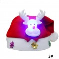 Christmas Santa Hats Flashing Party Hats Luminous Santa Hat for Adults Xmas Holiday Party Costume Reindeer
