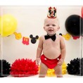 CHuangQi Birthday Party Hats for Boys & Girls 1st 2nd 3rd Birthday Mickey Theme Birthday Party Crown 2nd Gold