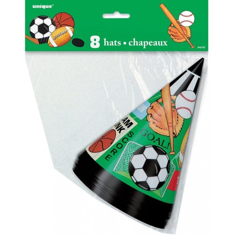 Classic Sports Party Hats 8ct