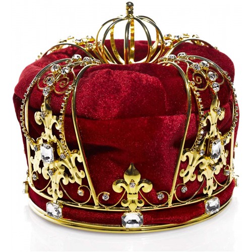 Crown with Gold Trim and Rhinestone Accents