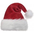 DeHasion 3 Packs Deluxe Santa Hat with Red Velvet & Plush Trim Christmas Hats for Adults