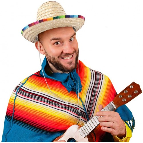 DOMESTAR Mexican Sombrero Hat Straw Hat Mexican Costume Sombrero for Cinco de Mayo Spanish Fiesta
