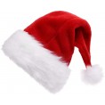 EEkiiqi Delux Weihnachtsmütze für Erwachsene Weihnachtsmann-Mütze 3 Packungen