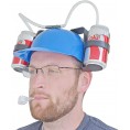 Fairly Odd Novelties Beer Soda Guzzler Helmet Drinking Party Hat Blue