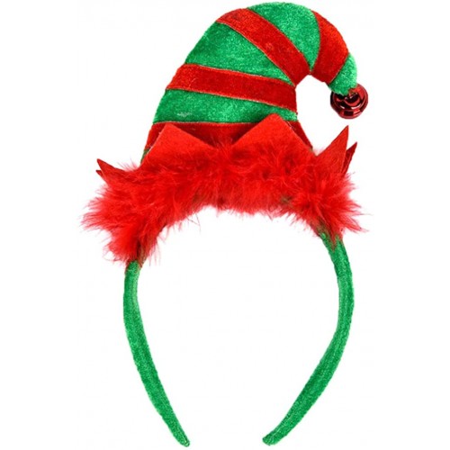 Frcolor Elf Hat Headband Christmas Halloween Holiday Party Cute Hair Hoop Headwear for kids adult girls