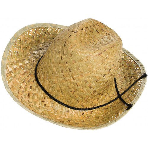 Fun Express Adult‘s Straw High-Crown Western Hats Farmer Costume Apparel Accessories 12 Pieces