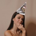 Graduation Paper Cone Cap Hat: 24pcs Golden Black Cone Head Cover Birthday Party Hats for Graduate Celebrate Party Supplies