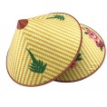 KESYOO Adult Straw Hat Traditional Chinese Straw Coolie Hat Summer Straw Hat Chinese Bamboo Hat for Halloween Cosplay Party Random Style