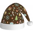 KIYNIDE Christmas Hat Merry Christmas Santa Hat,Christmas Hat For Adults,Unisex White Comfort Plush Thicken Christmas Party Supplies