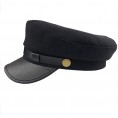 NARAMAX 1PCS Black Chauffeur Hat Driver Hat Costume Hats Doorman Hats Fishermans Hat Cap for Men and WomenBlack