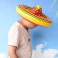 NUOBESTY Inflatable Sombrero Blow Up Mexican Hat Adult Costume Spanish Fiesta Cinco de Mayo Festive Salsa Party Dress up Supplies