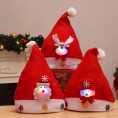 OSALADI Luminous Christmas Decoration Hat Christmas Dress up Hats Xmas Party Cap