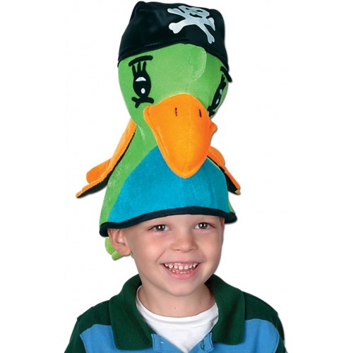 Plush Pirate Parrot Hat Party Accessory 1 count 1 Pkg
