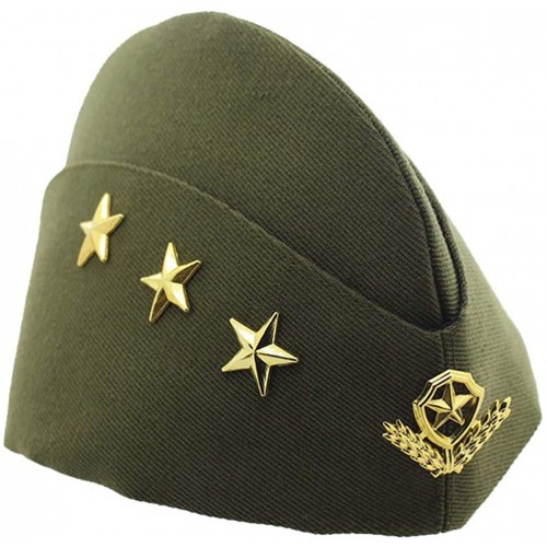 PRETYZOOM Nautical Sailor Hat Three Stars Stewardess Hat Airline Beret Dance Hat Marine Cap for Theme Party Costume Accessory  Green
