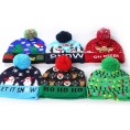 QCUTEP Christmas LED Light Up Beanie Hat Unisex Ugly LED Christmas Hat Knitted Xmas LED Lights Hat for Holiday Party