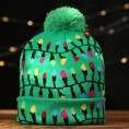 QYTS Christmas Led Light Up Hat Beanie Knitted Xmas Led Lights Hat Cap Unisex Winter Warm Novelty Party Hat for Christmas Holiday Festival Birthday Cap-A||20cm21cm