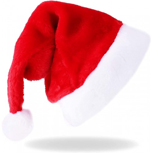 Santa Hat Christmas Hat Xmas Holiday Hat for Adults Man Women Unisex Santa Claus Hats for Christmas New Year Festive Holiday Party Supplies