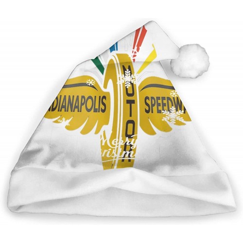 Santa Hat Christmas Hats Indianapolis Race Car Speedway Motorcycle Home Party Cap for Kids Adults Decor
