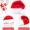 Santa Hat Velvet Comfort Christmas Hats for Adults and Kids Xmas Santa Hats Cap for Christmas New Year Party Supplies 3 Pieces