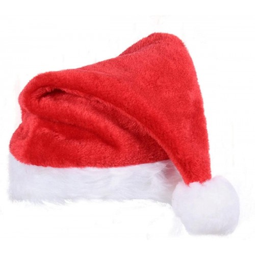 Santa hats Christmas holiday hats Thickened velvet comfortable ,Classic Christmas and New Year holiday party supplies Adult Unisex Christmas Hats