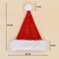SHUILING Christmas Hat Unisex Adults Velvet Comfort Santa Hat Red Classic Holiday Hat Festive Thicken Hats for Xmas New Year Party Supplies 1PC One Size