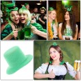 SOIMISS 10pcs St. Patricks Day Mini Hat Small Leprechaun Top Hat Felt Wine Bottle Hats Green Irish Party Headpiece Headdress for St. Patricks Day Party Supplies Favor
