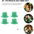 SOIMISS 10pcs St. Patricks Day Mini Hat Small Leprechaun Top Hat Felt Wine Bottle Hats Green Irish Party Headpiece Headdress for St. Patricks Day Party Supplies Favor