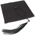 Soochat Graduation Cap with Tassels Unisex Adult Bachelor Hat Graduation Ceremony Party Supplies Photo Props Black