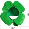 St. Patrick's Day Hat Four Leaf Party Hats Women Clover Shamrock Green Cap Headpiece Classic Velvet Party Decoration Supplies Cosplay Costume Handmade Irish Day Holiday Parade Hair Accessories 1 Pack