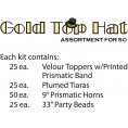 The Gold Top Hat Asst for 50 Party Accessory 1 count
