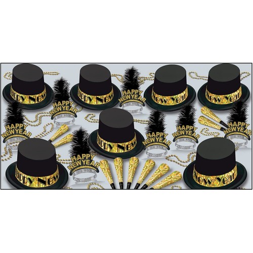 The Gold Top Hat Asst for 50 Party Accessory 1 count