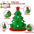 TURNMEON 2 Pack Christmas Tree Hats Plush Red Green Santa Hats Christmas Tree Ball Cap Xmas Ugly Sweater Theme Party Funny Decorations