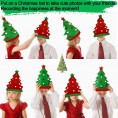 TURNMEON 2 Pack Christmas Tree Hats Plush Red Green Santa Hats Christmas Tree Ball Cap Xmas Ugly Sweater Theme Party Funny Decorations