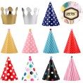 UEETEK 11pcs Pet Birthday Party Cone Paper Hats with Colorful Patterns for Pets Dogs Cats As Shown 26 x 16 x 0.5 cm